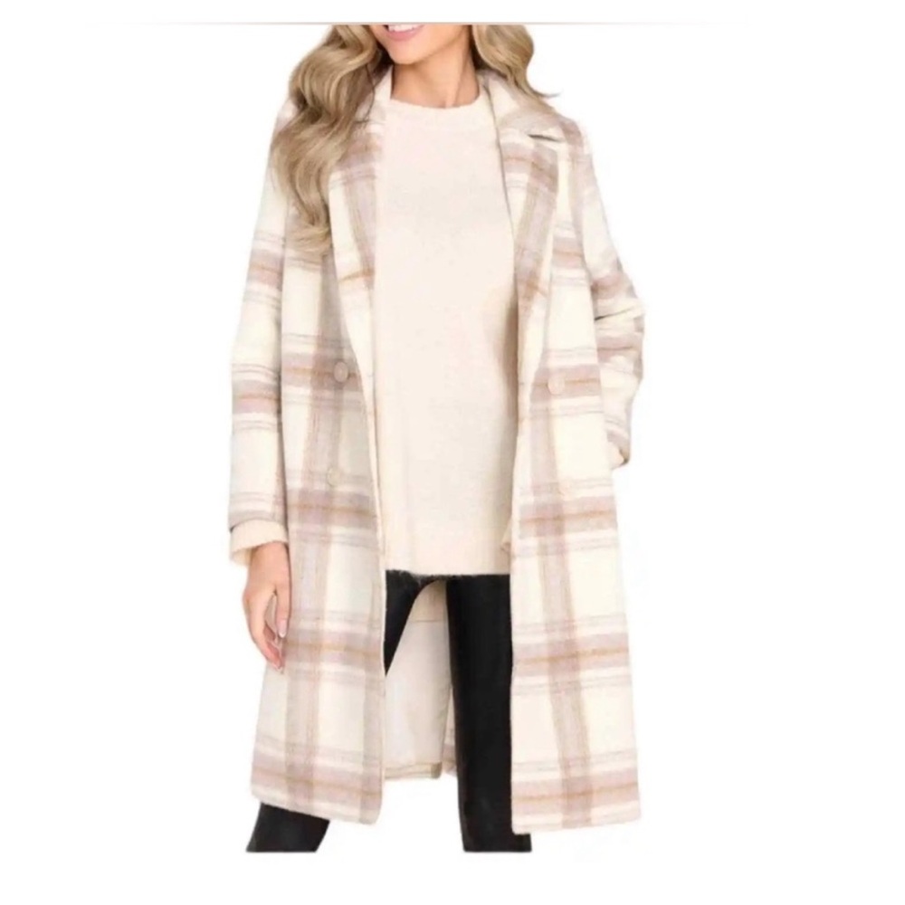 Minkpink Iris Cream Coat Size Small